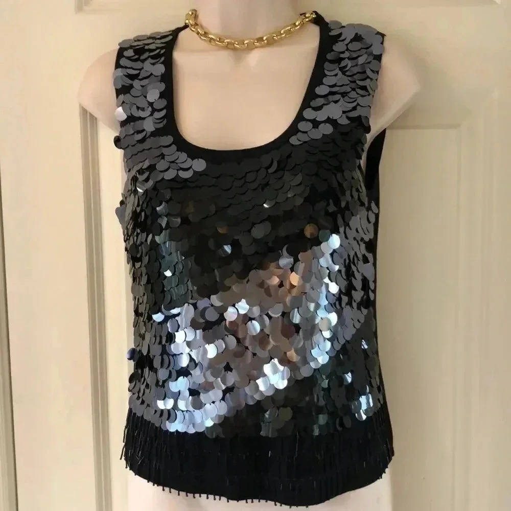 𝅺Joseph A. Black vintage 90’s‎ disco sequins mod sweater medium